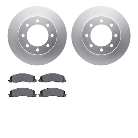 4402-40019, Geospec Rotors W/Ultimate Duty  Brake Pads, High Resistance To Brake Fade, Silver